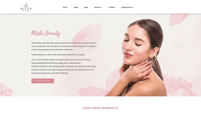 miskobeauty.com .au desktop