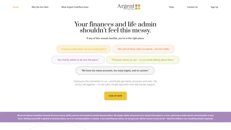 argentcashflow.com desktop