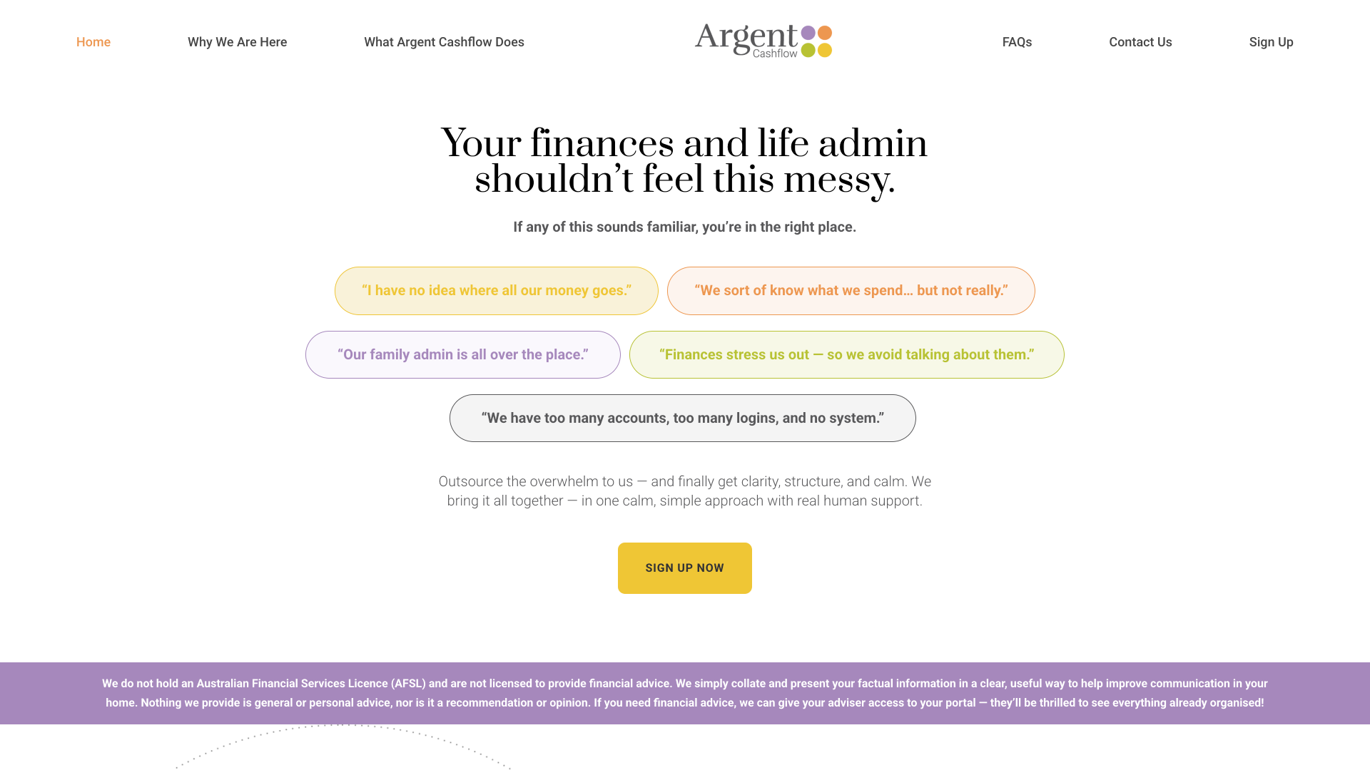 argentcashflow.com desktop