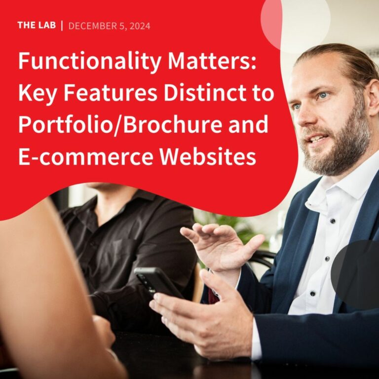Functionality Matters Key Features Distinct to PortfolioBrochure and E commerce Websites by Accentuate Web Design and Marketing