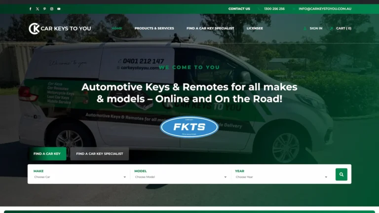 carkeystoyou.com .au device desktop