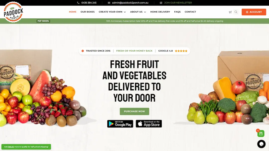 paddock2porch.com .au desktop
