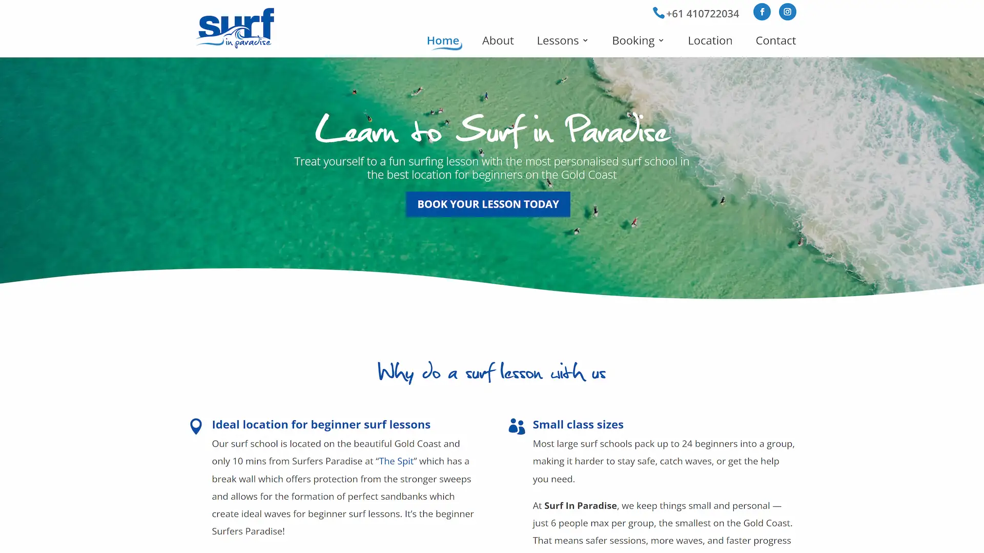 surfinparadise.com .au device desktop