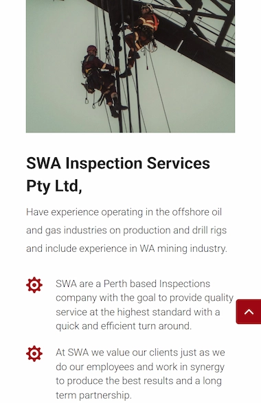 swainspectionservices.com .au about us device mobile