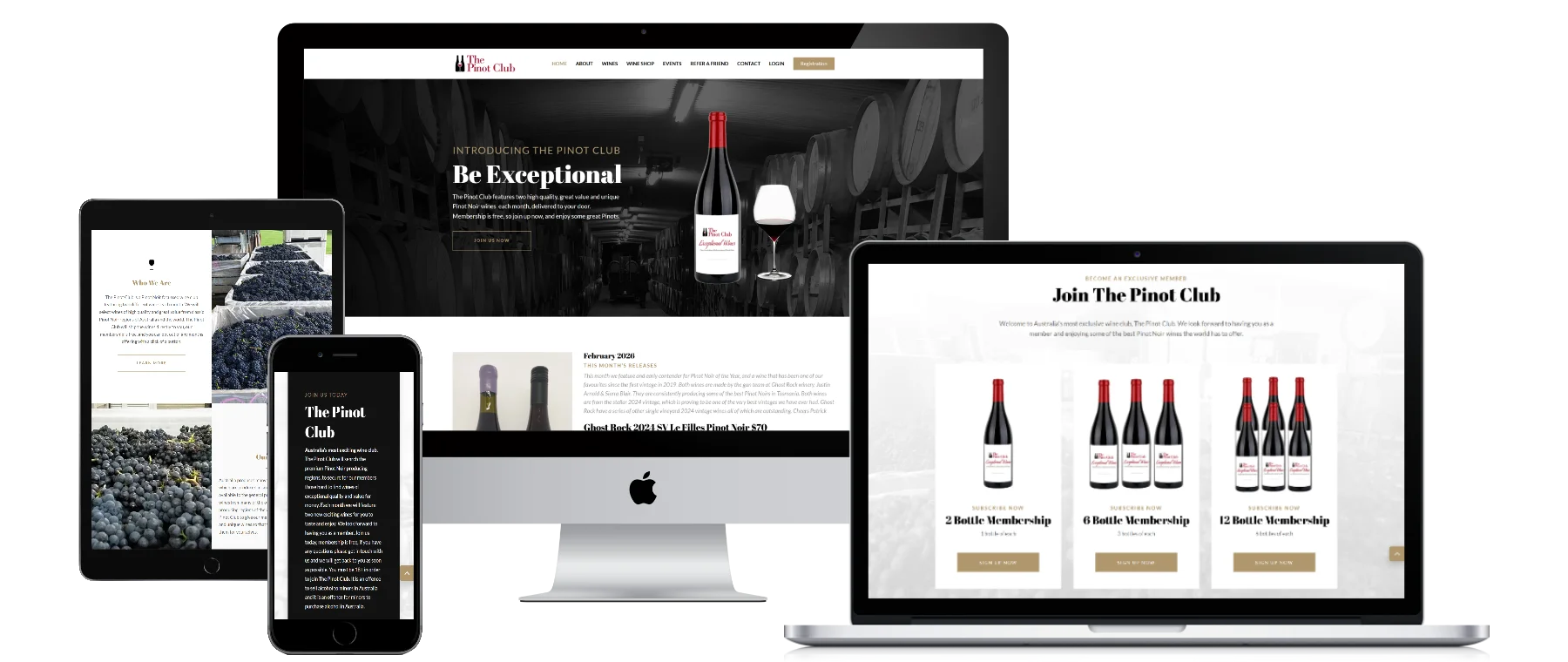 thepinotclub.com .au all devices black