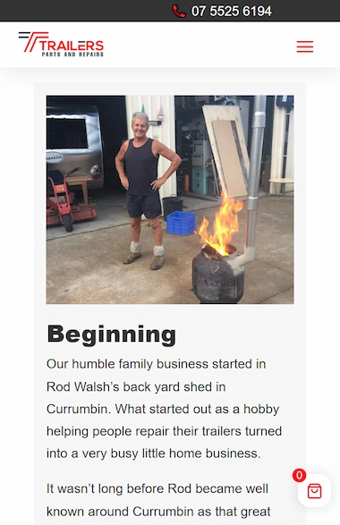 trailerspartsandrepairs.com .au about device mobile